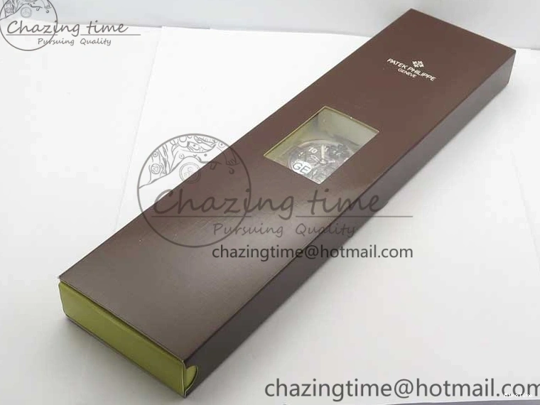 MIROTIME 0323 Calatrava 5524R Pilot Travel Time RG GRF Brown Dial on Brown Leather Strap MIYOTA TopPick 7155